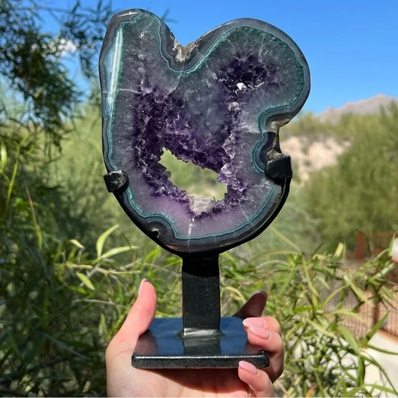 Purple Amethyst with Calcite ππ PAC12 - Picture 1 of 6